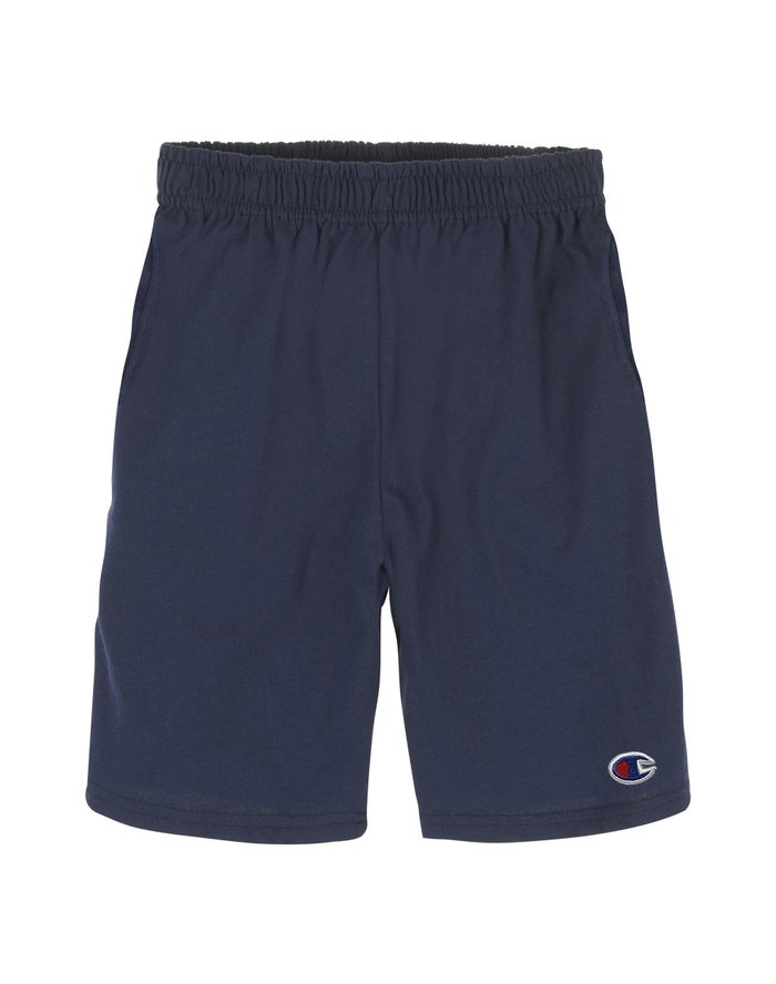 Champion Drenge Shorts Mørkeblå - Everyday Cotton With Pockets - Danmark DXU-914603